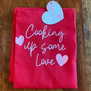 Red apron “Cooking up some fun”